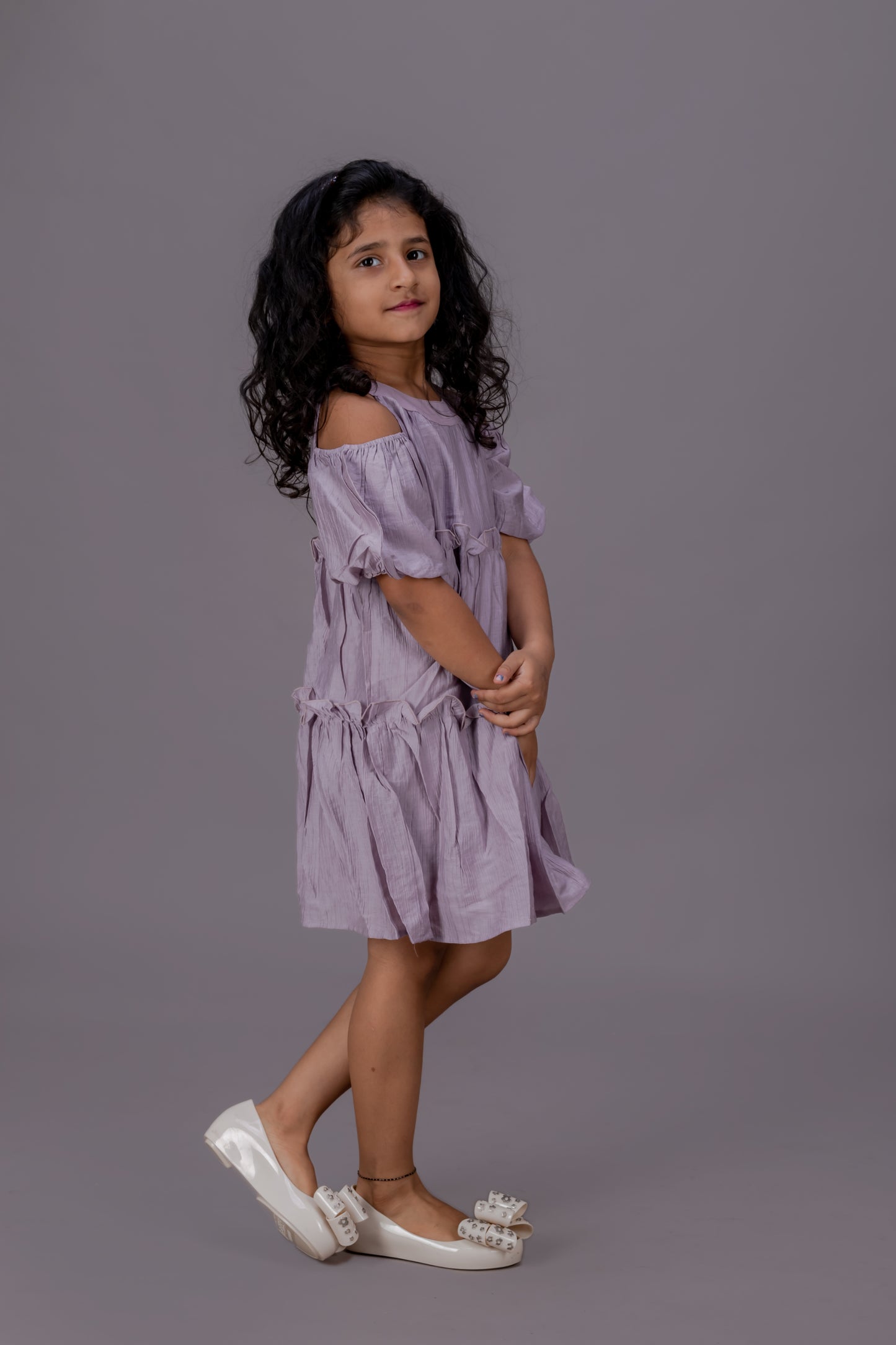 Cold Shoulder Purple Dress