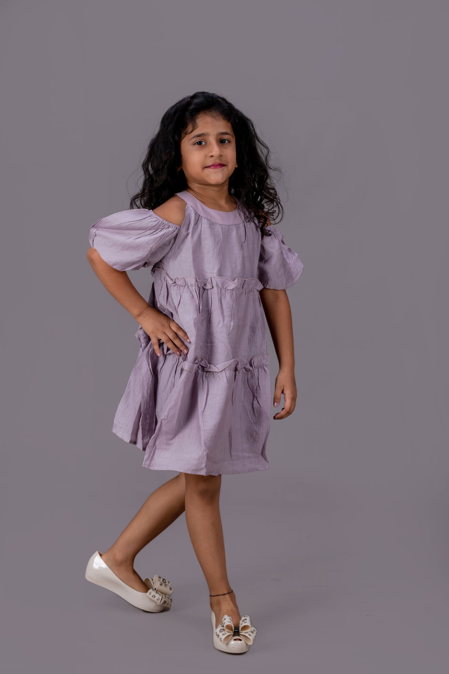 Cold Shoulder Purple Dress